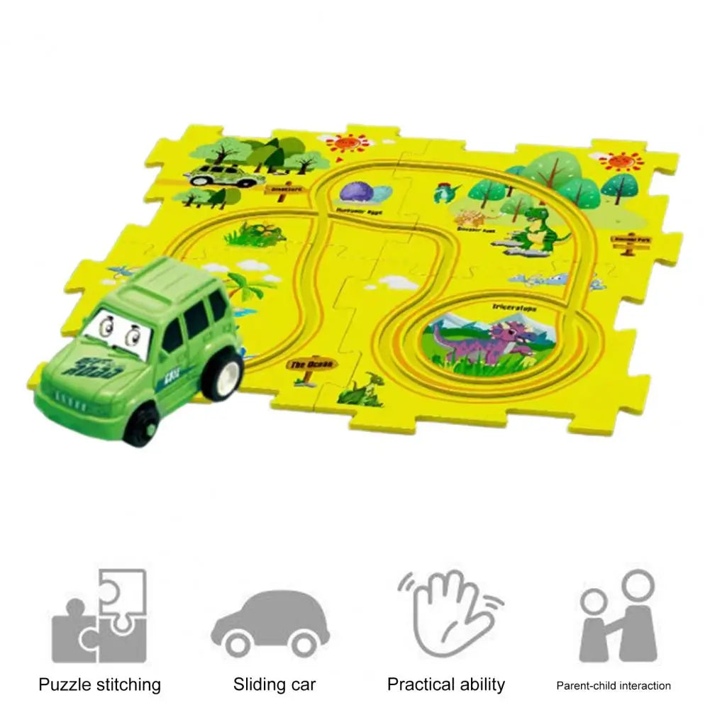 Puzzelvormig autocircuit - KiddoPuzzle™ 