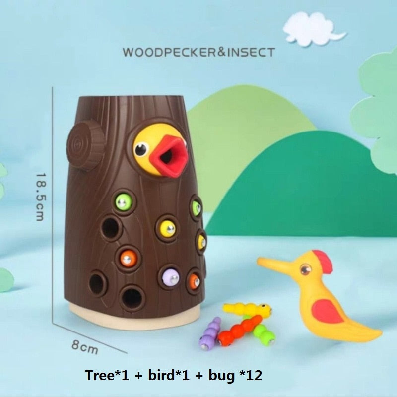 KiddoWood™ | Montessori wormenvanger speelgoed